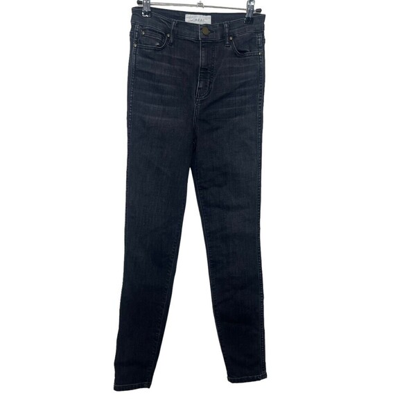 THE GREAT. The Super High Rise Jeans Women’s Size 25 Black Washed Skinny Fit - Picture 2 of 12